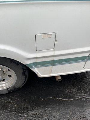 See gas spill on my car?