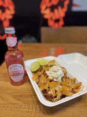 Signature Fries (~$11) & Rose Lemonade (~$3)