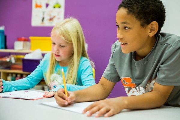 Children learning in classroom.