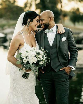 Whites and green florals