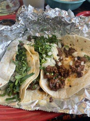 3 beef tacos