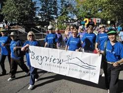 Bayview staff and residents partake in community event.