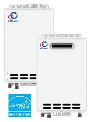 We install "Noritz" & "Takagi" tankless water heaters.