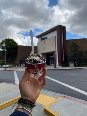 Mint Ice Cream W/Brownies + Walnuts