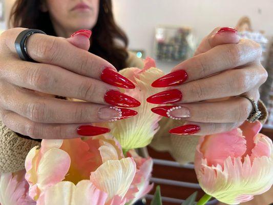 Cute red nails