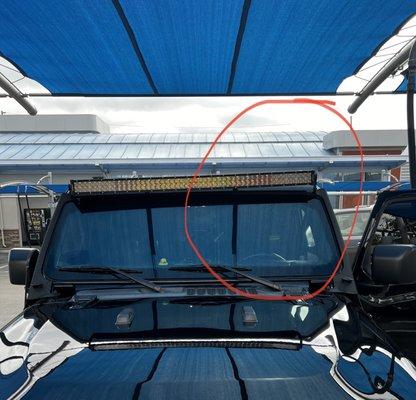 Dented lightbar