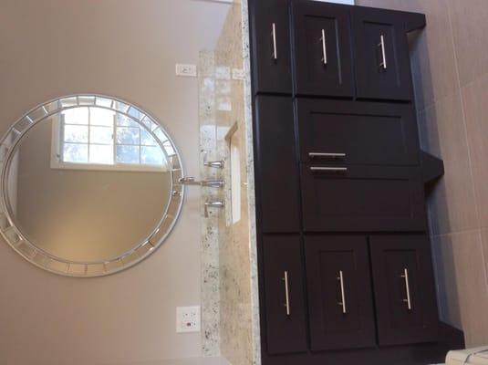 Complete bathroom remodeling include custom  vanities