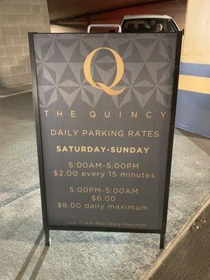 Weekend Parking Rates