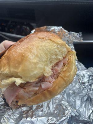 Good ham....egg and cheese sandwich