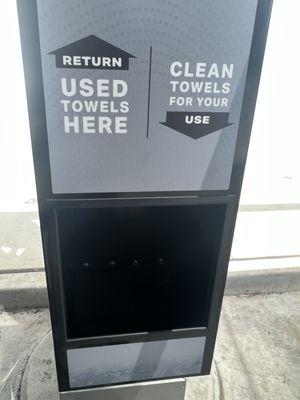 Clean towels & spot to toss your used towels