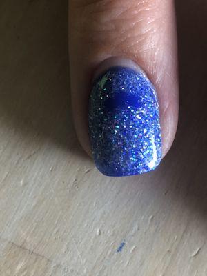 Missing glitter from my accent nail.