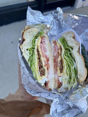 Egg blt on a roll