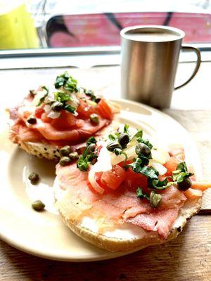 Lox Bagel & Reese's Mocha