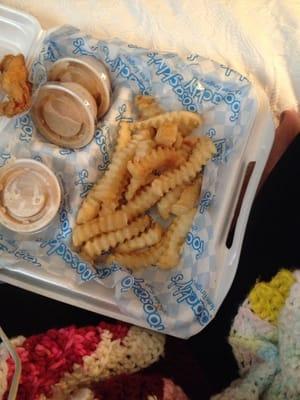 These were all the fries they put in my to-go order. What?! I know we're in a recession but come on man.