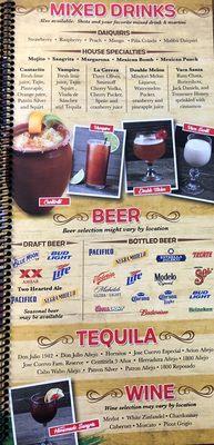 Drink Menu