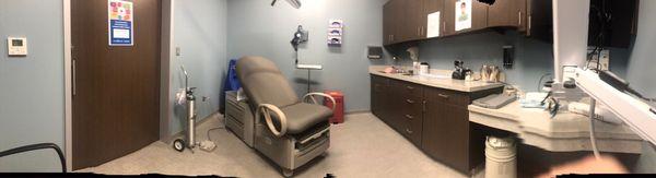 One of the treatment rooms for regular medical visits.