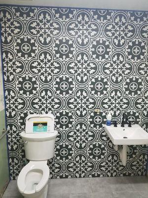 Custom pattern tile wall