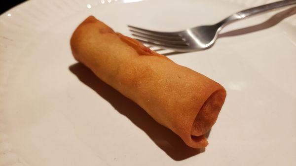 Fried veg spring rolls ($4.50). Starchy and dry wrapper; mushy, weird filling. Do not order these.