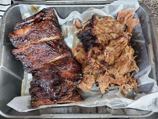 Ribs and brisket