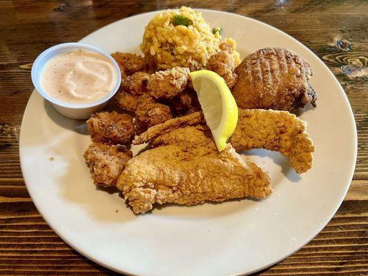 Seafood Seafood Variety Platter (Friday Lunch Special - also includes a side salad)