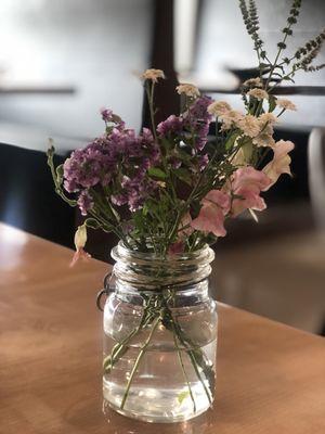 Flowers on table (centerpiece)