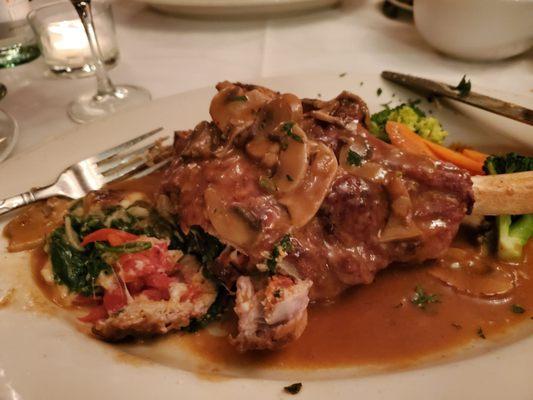 Stuffed veal chop