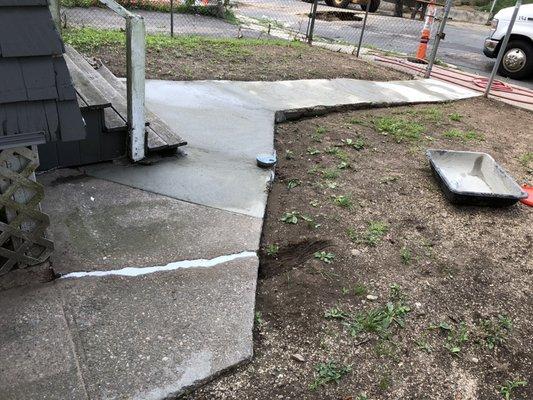 Sidewalk repair and resurfaced