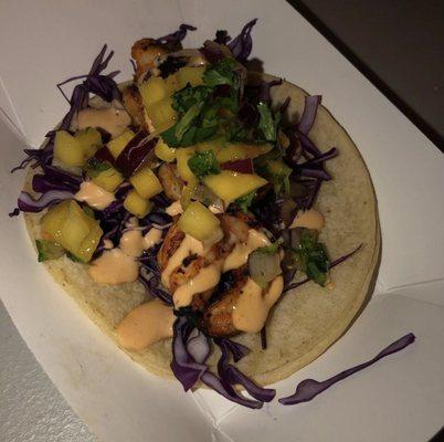 Grilled Shrimp Tacos With Mango Habanero Relish.