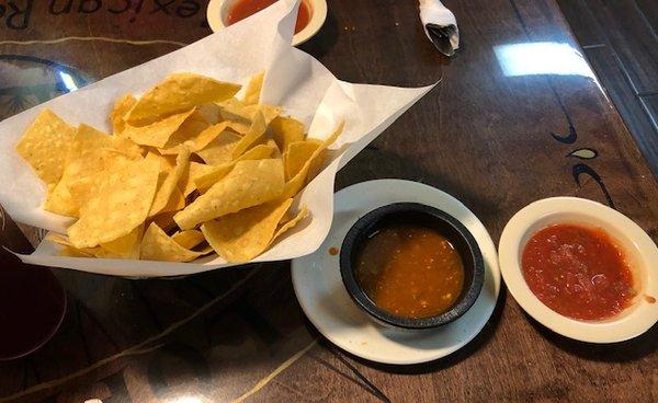 Chips with the hotter salsa