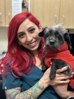 Vet Assistant Natalie and Whiskers