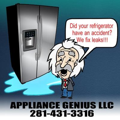 Appliance Genius fixes refrigerator leaks.