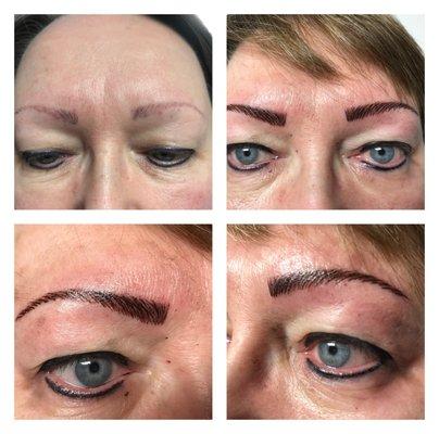 Permanent eyeliner and eyebrows