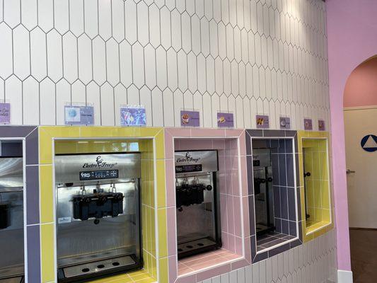 Flavors for frozen yogurt/restroom