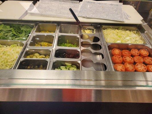 Organized sub station toppings