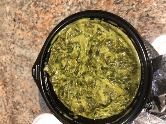 Creamed spinach