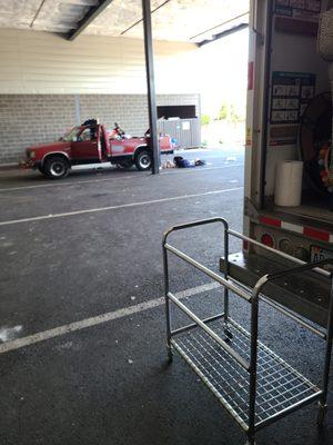 Just tossing junk out the back while yelling, drinking beer, and arguing. Fun times at the Public Storage!