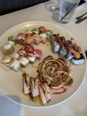 Multiple sushi rolls!