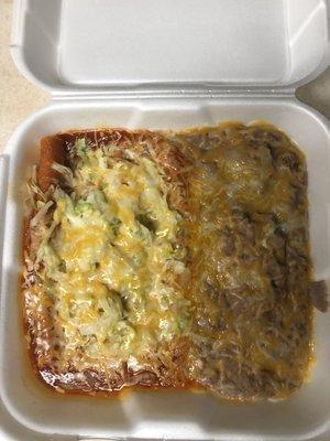 Two Cheese Enchiladas Plate