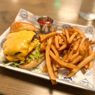 Cheeseburger and fries - a must get