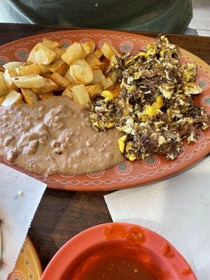 Barbacoa and Egg plate (recommended by waitress bc they didn't have machaca). Tasted great!