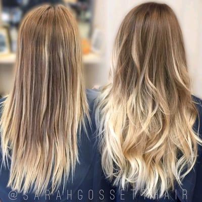 Ombré transformation, haircut and style