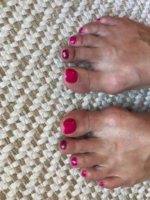 Gel pedicure