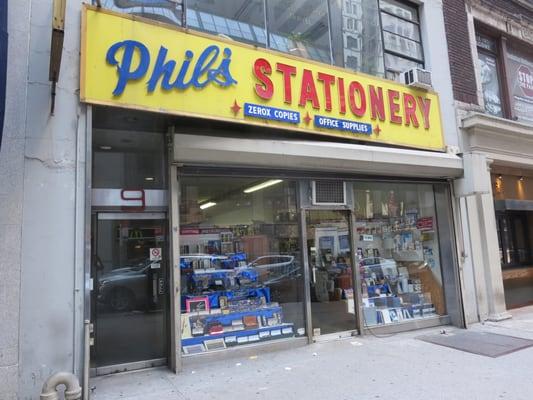 Phil's Stationery storefront