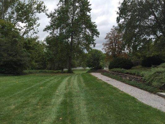 The rear garden at Drumthwacket, facing west. Plenty of space, and relatively peaceful!