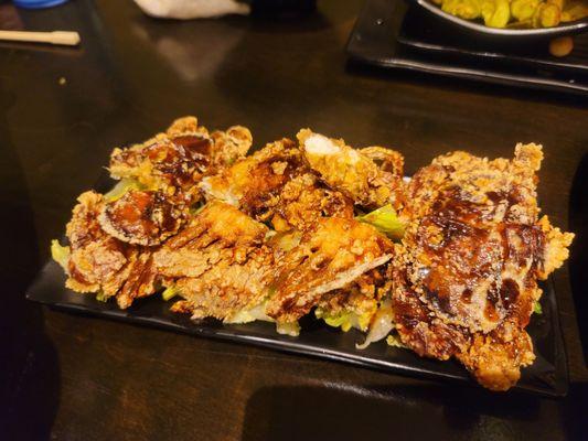 Double order of soft shell crab. If you like soft shelled crab, these were yummy. Perfectly fried.