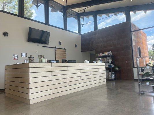 Westside Veterinary Clinic's reception and waiting area.