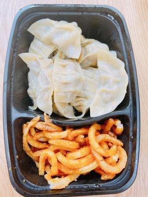 Lunch special - Steam MOMO (11 pcs) MK Fried Potato Soda