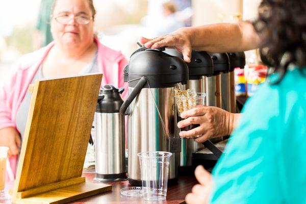 Be sure to get there early and grab a cup of coffee or cold-brew.