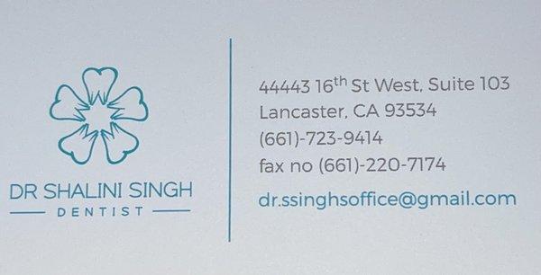 Shalini Singh, DDS