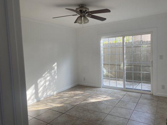 Before cleaning this room had dog hair & dust bunnies all around- now a wonderful room due to his cleaning